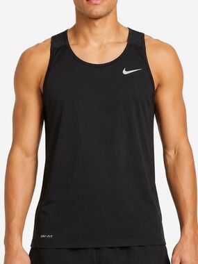 Nike Dri-FIT Men’s Running Tank Top Black Size Medium NWT Stay Cool athletic top